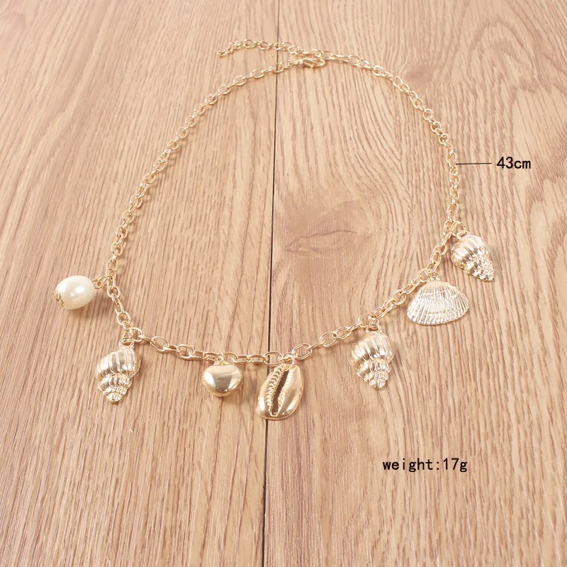 1 шт. в богемном стиле женские ожерелья из жемчуга виде ракушки гребешок раковины