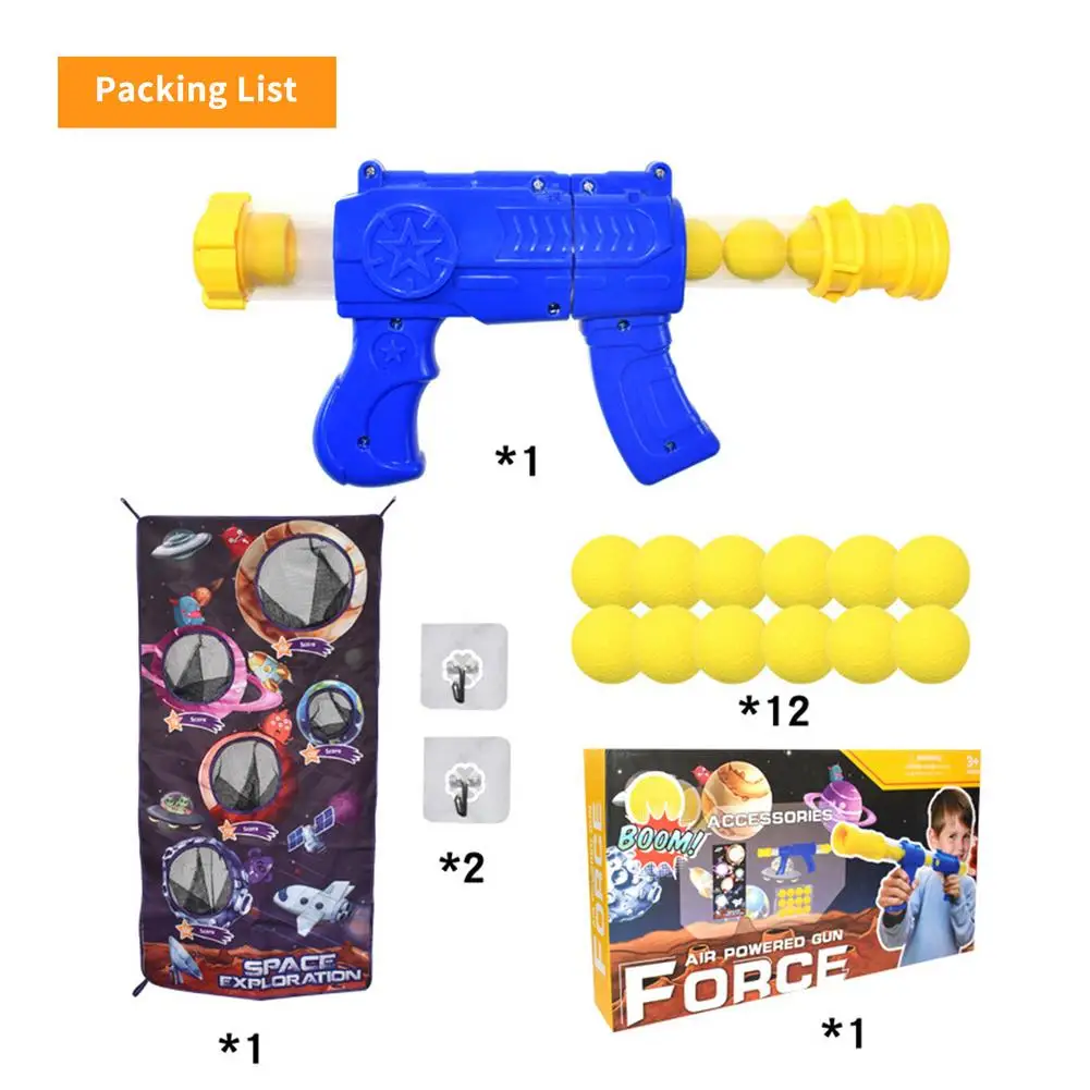 

Air-Powered Target Frame Toy Children Soft Ball Toy Soft Bullet Pistol Toy Outdoor Fun Toy Soft Bullet Shooting Plastic Toy Gun