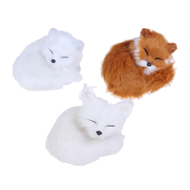 1 шт. маленькая игрушечная плюшевая Лисичка модель лисицы украшение для дома подарок на свадьбу день