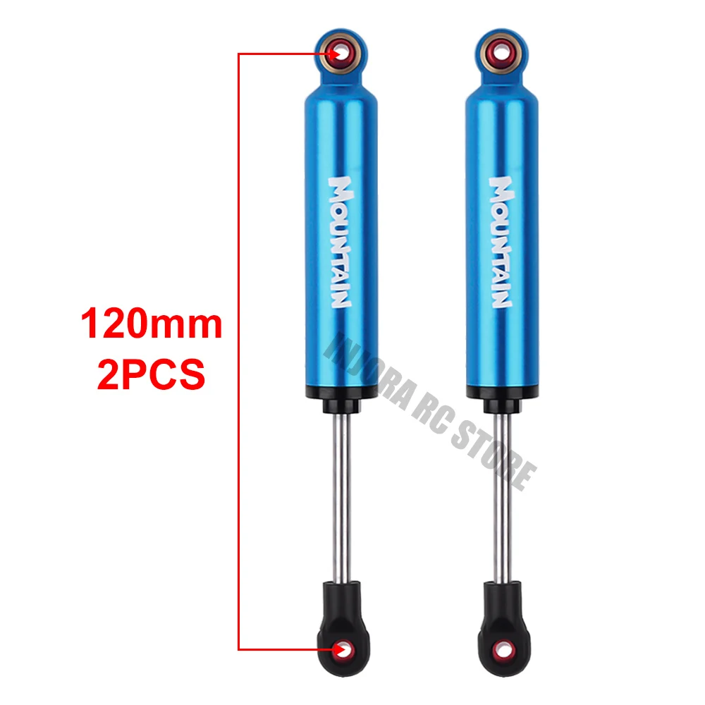 2PCS 120mm Blue 2 шт. металлический амортизатор встроенный Весна 90/100/110/120 мм для 1/10 RC Рок Гусеничный и грузовик осевой SCX10 TRX-4 D90 RC Запчасти - Цвет: 2PCS 120mm Blue