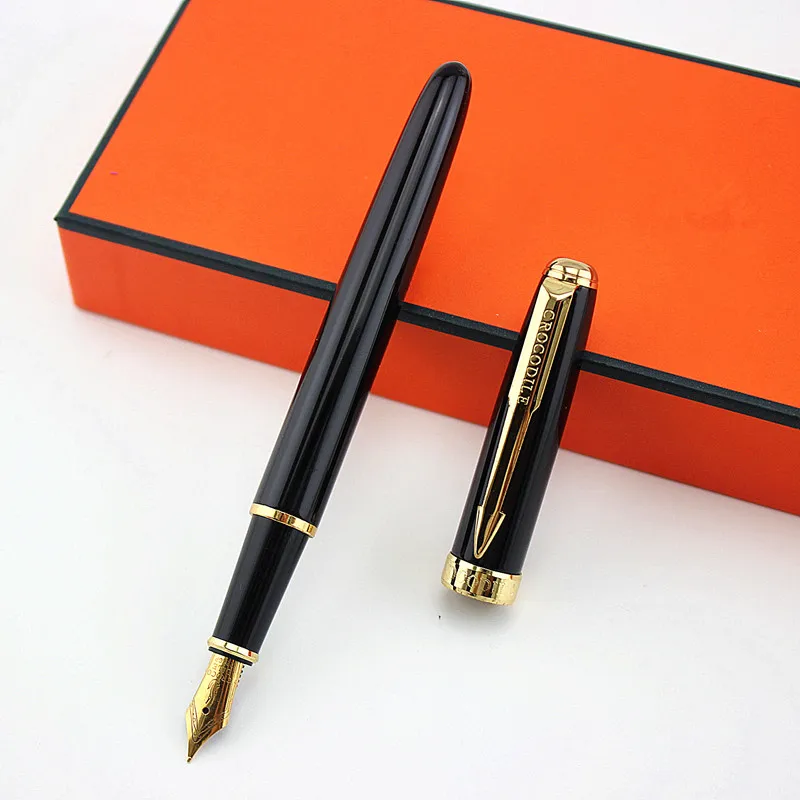 Лидер продаж металлическая чернильная авторучка под кожу крокодила 268 ручка для