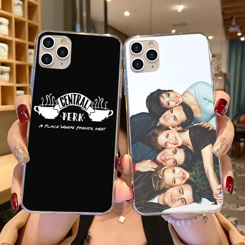 Чехол для телефона iPhone 13 Mini 12 11 Pro XS Max 7 8 6 Plus SE2020 X XR Friends центральный Перк кофе