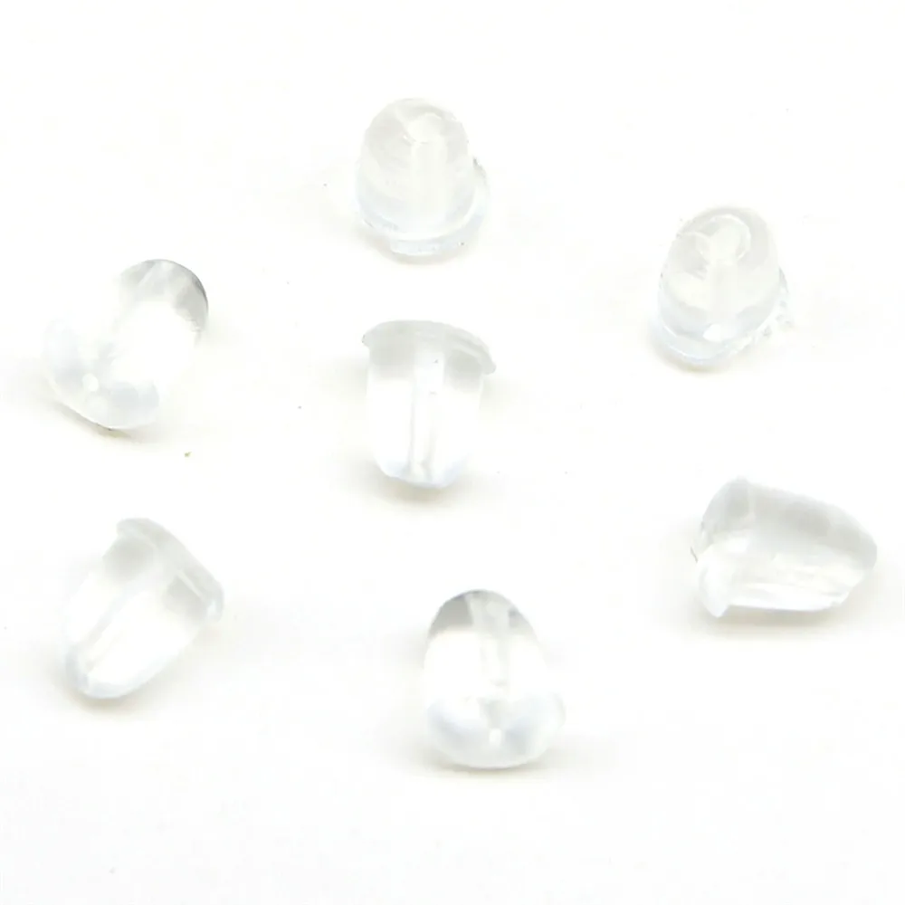 

400pcs 5x3mm Plastic Earring Back Plug Cap Nail Accessories Anti-Allergic Anti-Inflammatory DIY Jewelry Accessories