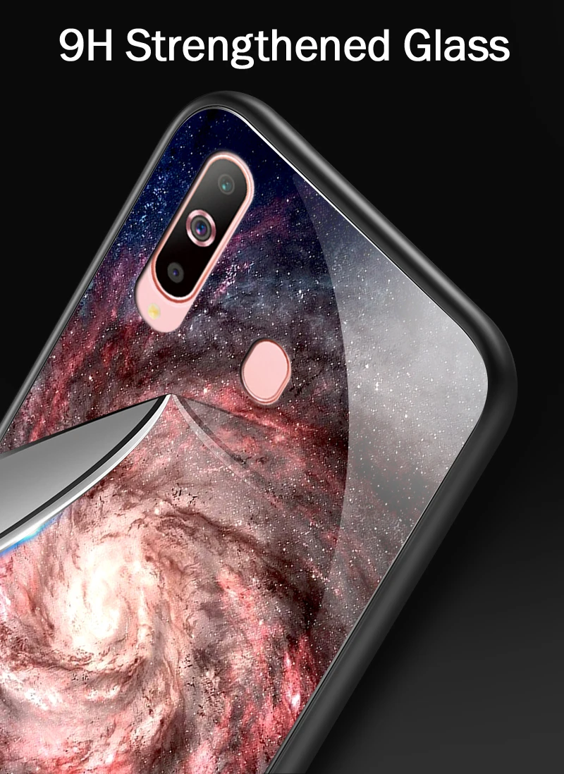 Чехол для телефона для samsung Galaxy A10 A20 A30 A40 A50 A6S A70 A8S A80 A90 закаленное Стекло крышка J4Plus M10 M20 M30 Note9 жесткий корпус