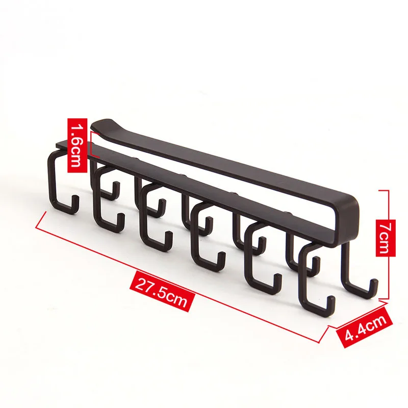 Двухрядная подставка с крючком 1 шт. Подвесная для чашек кухонная стойка без