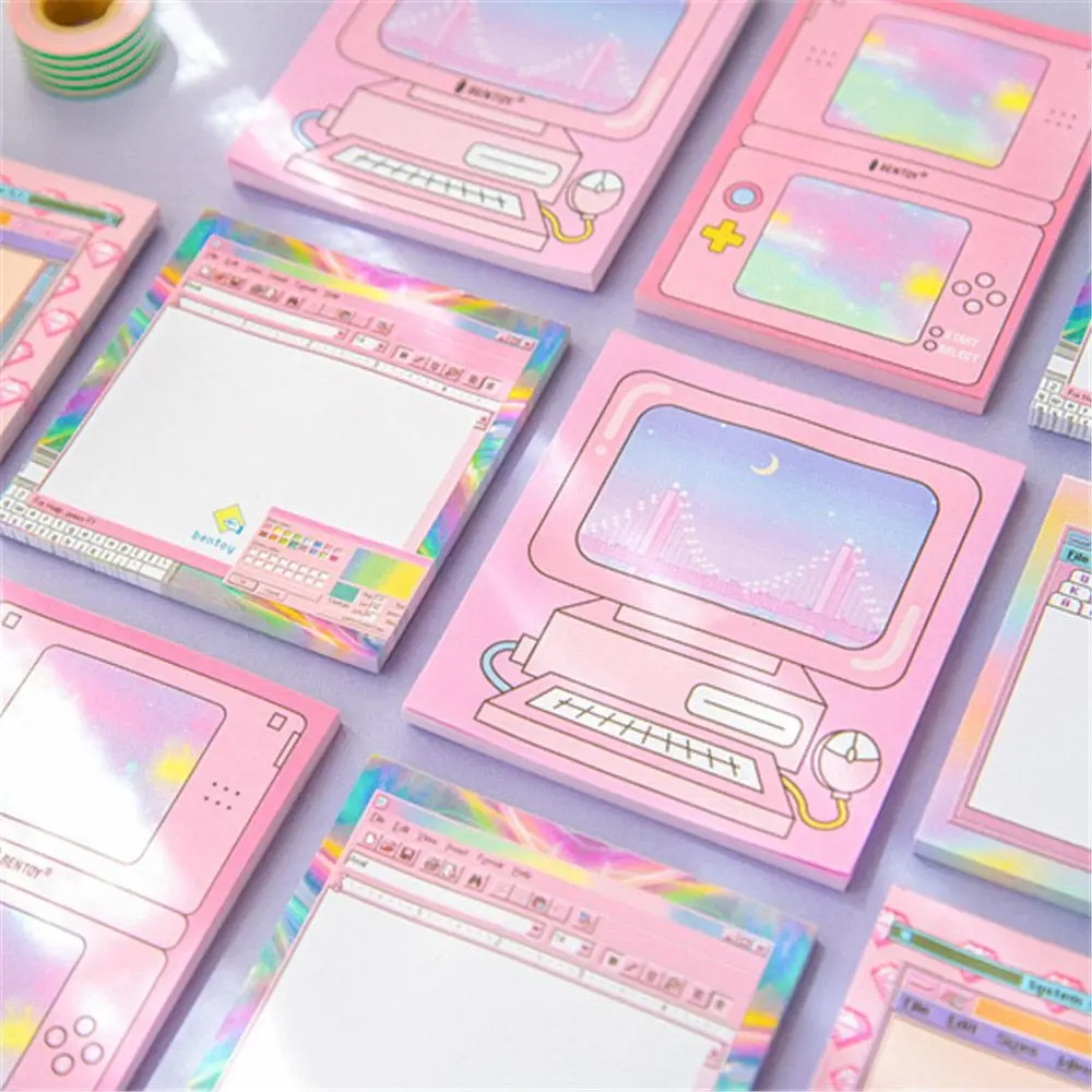 1 шт. компьютерный дизайн блокнот бумажный стикер Kawaii Sticky Notes DIY Скрапбукинг