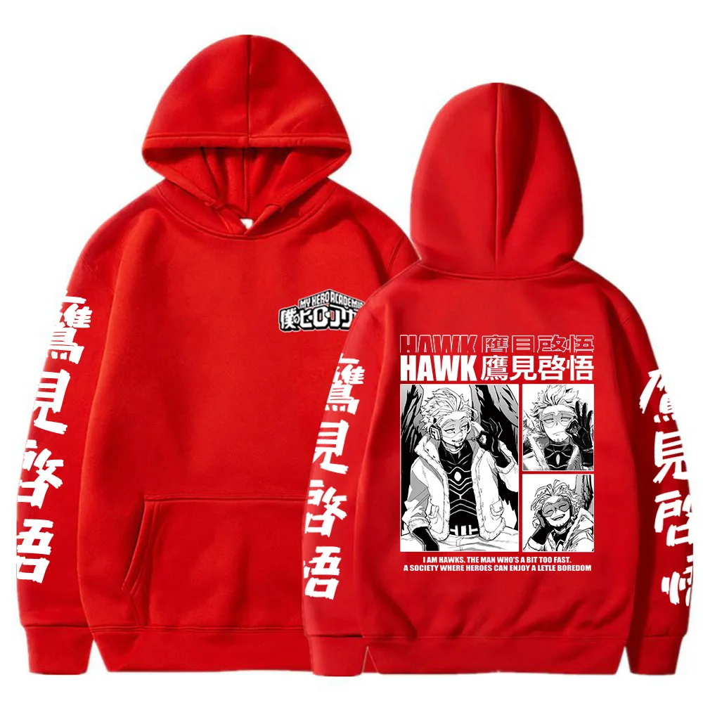 Толстовка с рисунком из аниме Моя геройская Академия MHA Hawk кофта принтом манга