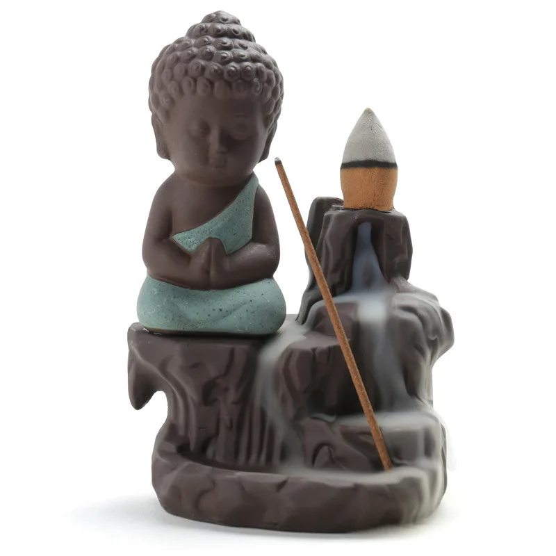 

backflow incense burner purple sand monk mountain water incense line incense burner ceramic incense road home office ornaments