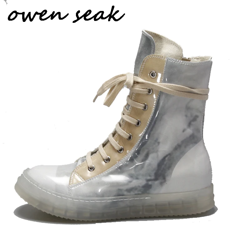 Кроссовки мужские парусиновые на шнуровке с высоким верхом и молнией | Обувь