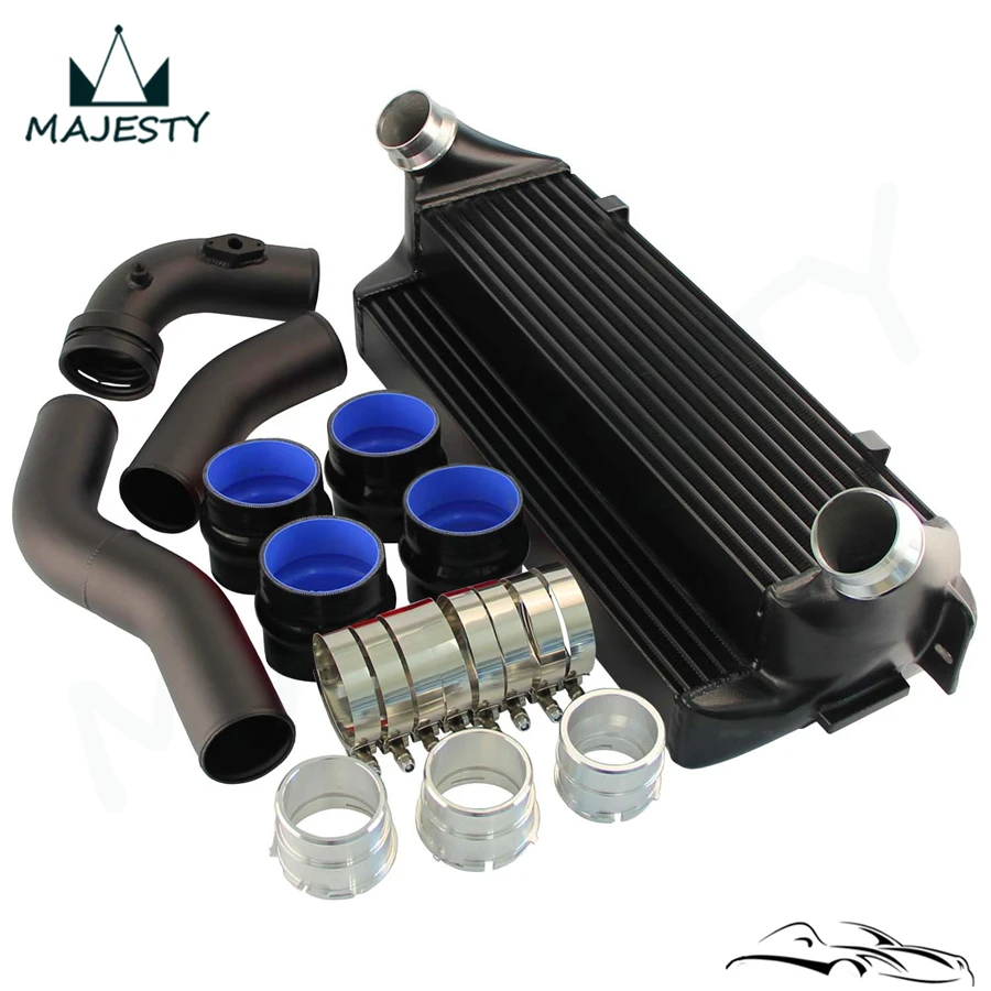 Болт на FMIC Racing Front Mount Intercooler W/Комплект алюминиевых труб подходит для серии B * MW