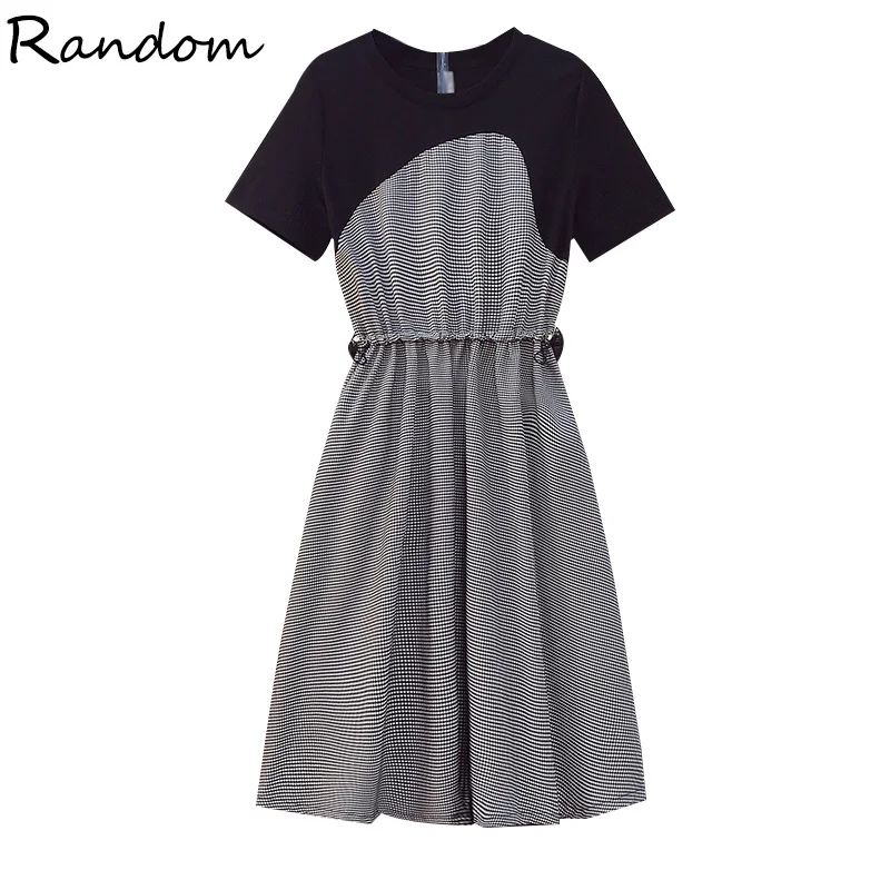 Женское модное платье в клетку модель 2020 года большая женская футболка