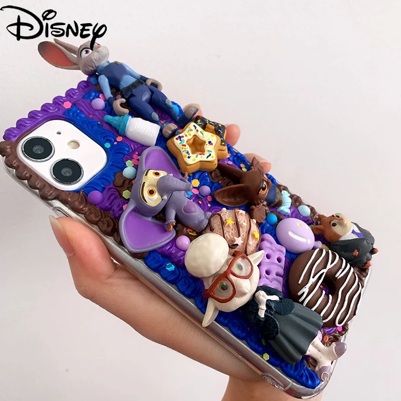

Disney Zootopia Judy Handmade DIY Phone Case for iPhoneX/XR/XSMAX/11promax/11/7/8/se/12mini/12pro Cartoon Cute Phone Cover