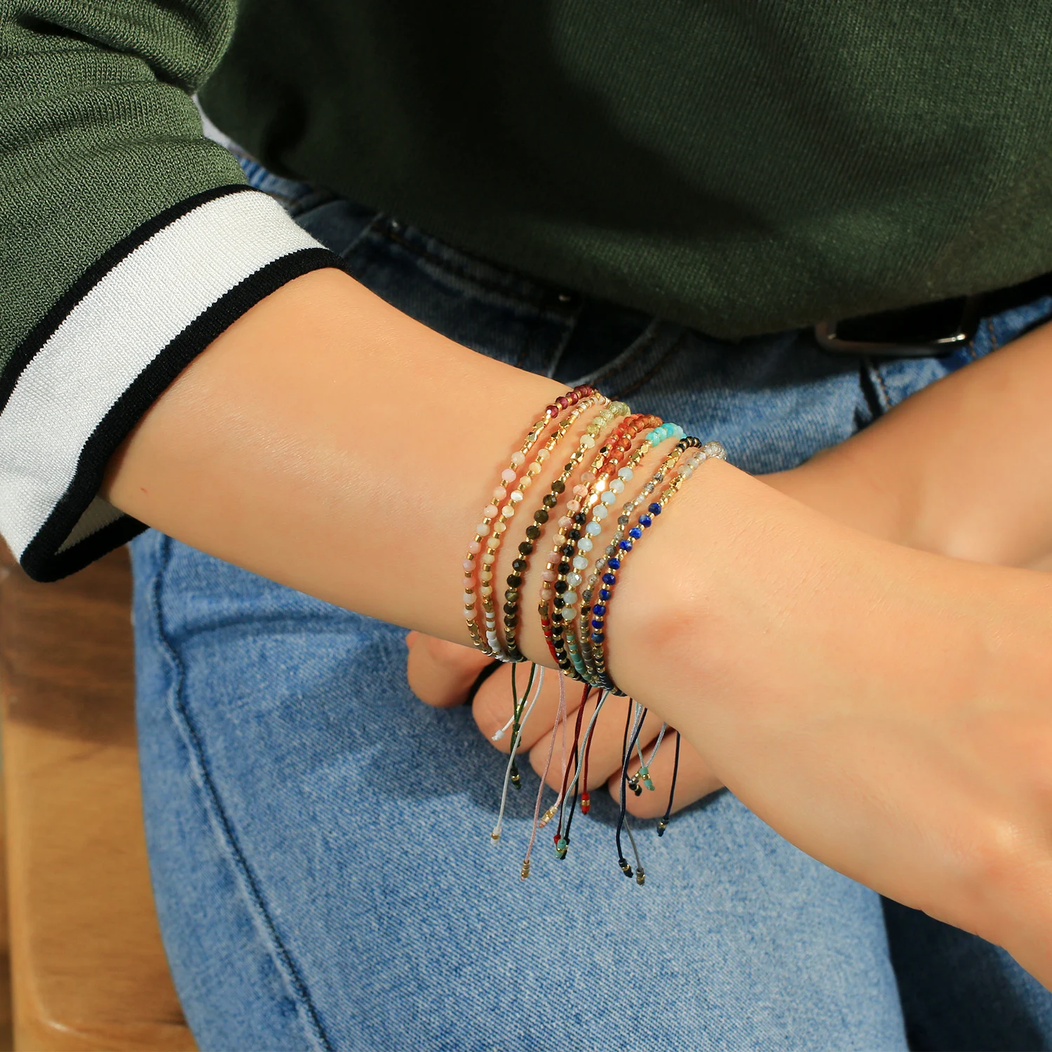 

KELITCH 2021 Miyuki Charm Bracelets Beads Shiny Crystal Wire New Boho Chain Bracelets Fashion Women Jewelry Friends Wholesale