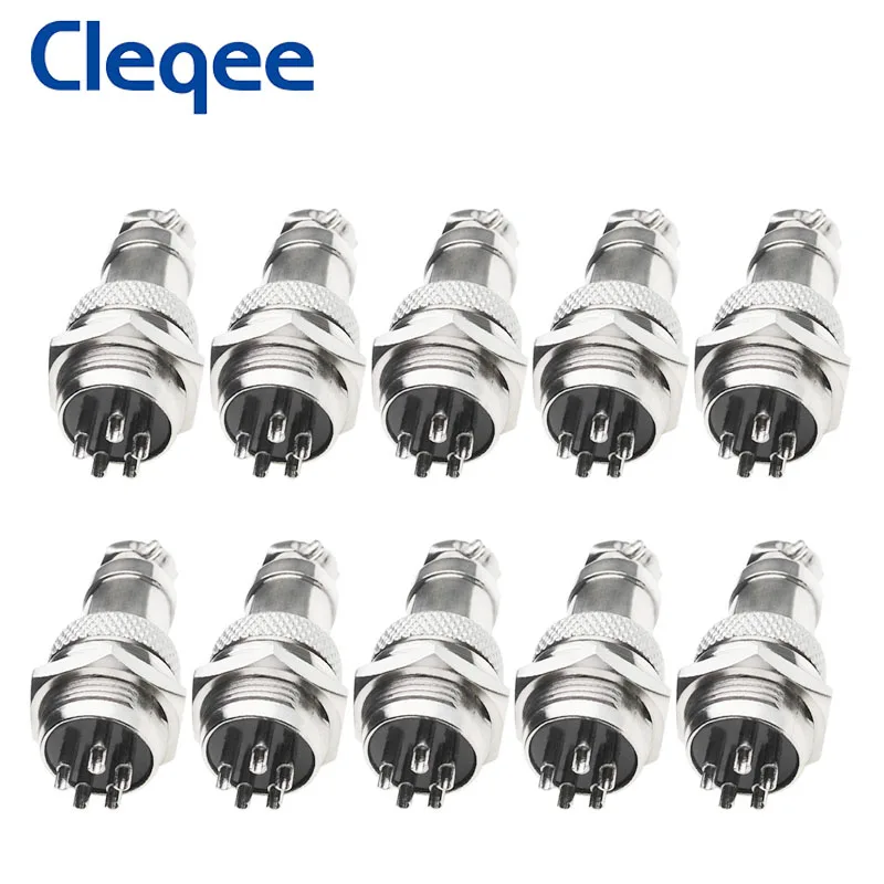 

Cleqee GX16 5-контактный контактный авиационный соединитель, Штекерный разъем, 5-контактный круглый разъем, 1 шт.