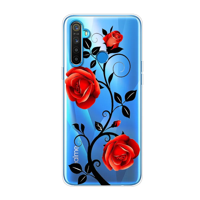 

For OPPO Realme 5i Case TPU Silicone Soft Cartoon Clear Case for OPPO Realme 5i 5S Phone Cover Realme 6S 6i Transparent Case