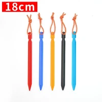 18cm camping tent nail canopy tools with rope aluminum alloy nail anti dropping lightweight tent nail outdoor camping tool