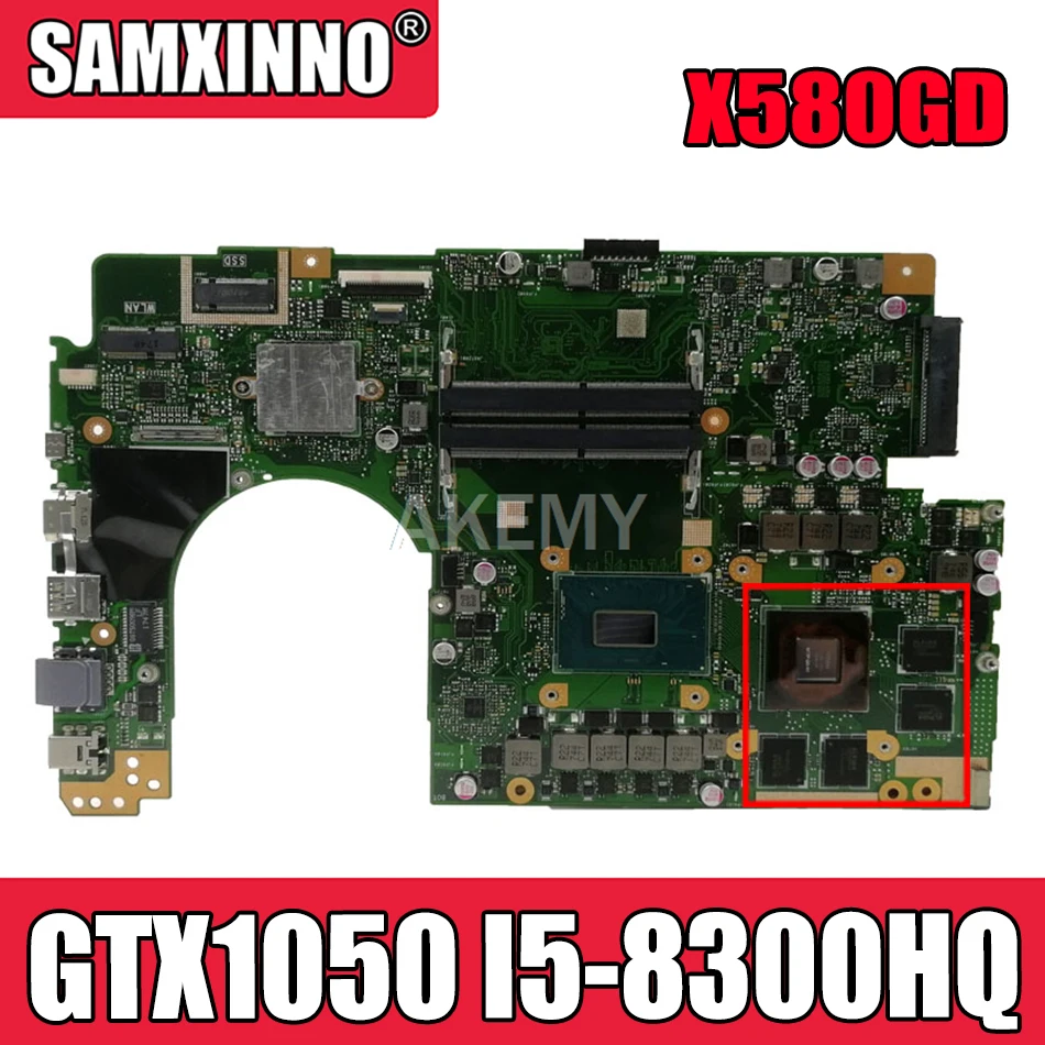 

X580GD Motherboard W/GTX1050/4G I5-8300HQ For Asus X580 X580G X580GD Laptop Motherboard X580GD Mianboard
