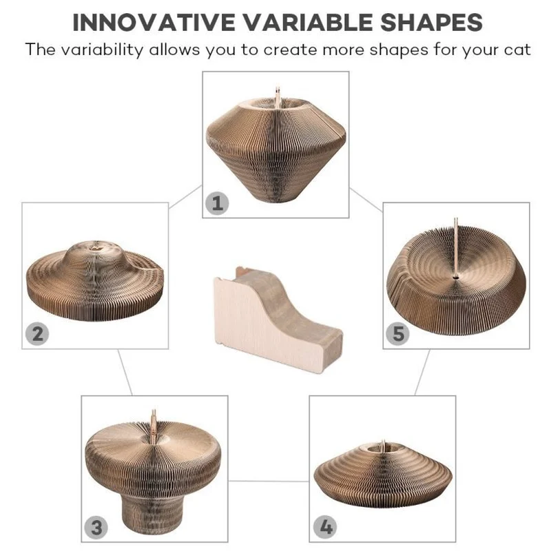 LISMPet поставляет бумагу кошки скретч доска аккордеон гнездо дышащий кошачий помет