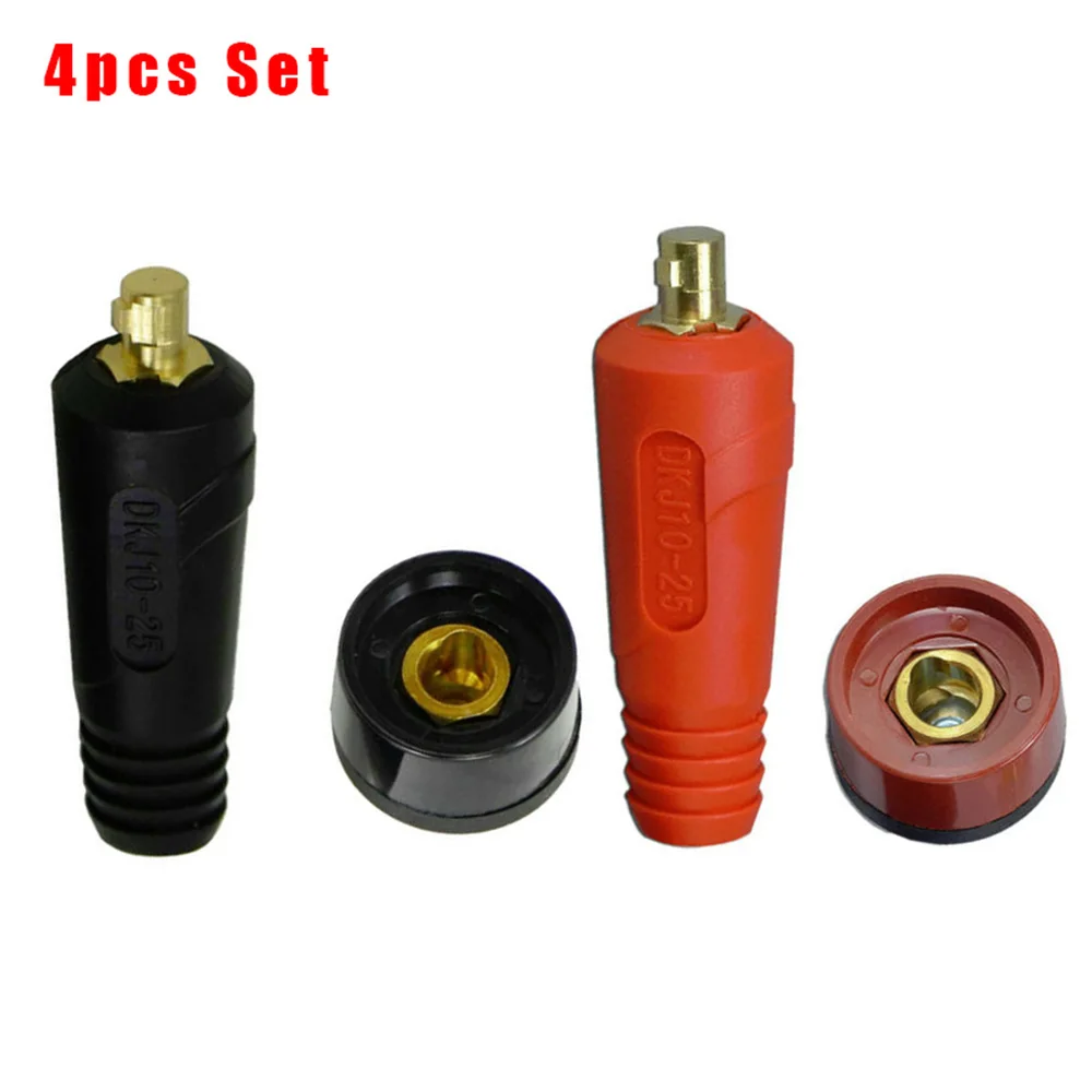 

4pcs/set Rapid Fitting Welding Machine Cable Panel Connector Socket DKJ10-25 & DKZ10-25 Connector Welding Machine Plug Socket