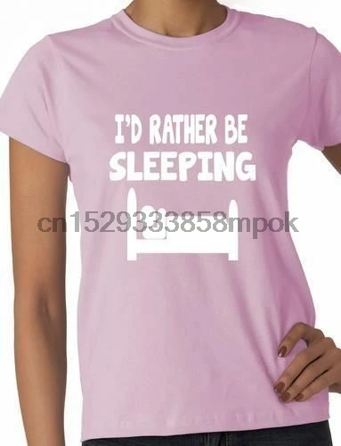 Id Rather Be Sleeping забавные женские футболка подарок Размеры S-XXL | Мужская одежда