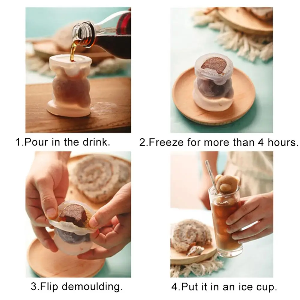 

Cute Creatived Animal/Skeleton BPA Free Silicone Ice Mold Chocolate Mold DIY Baking Mould DIY Ice Maker Ice Cube Model