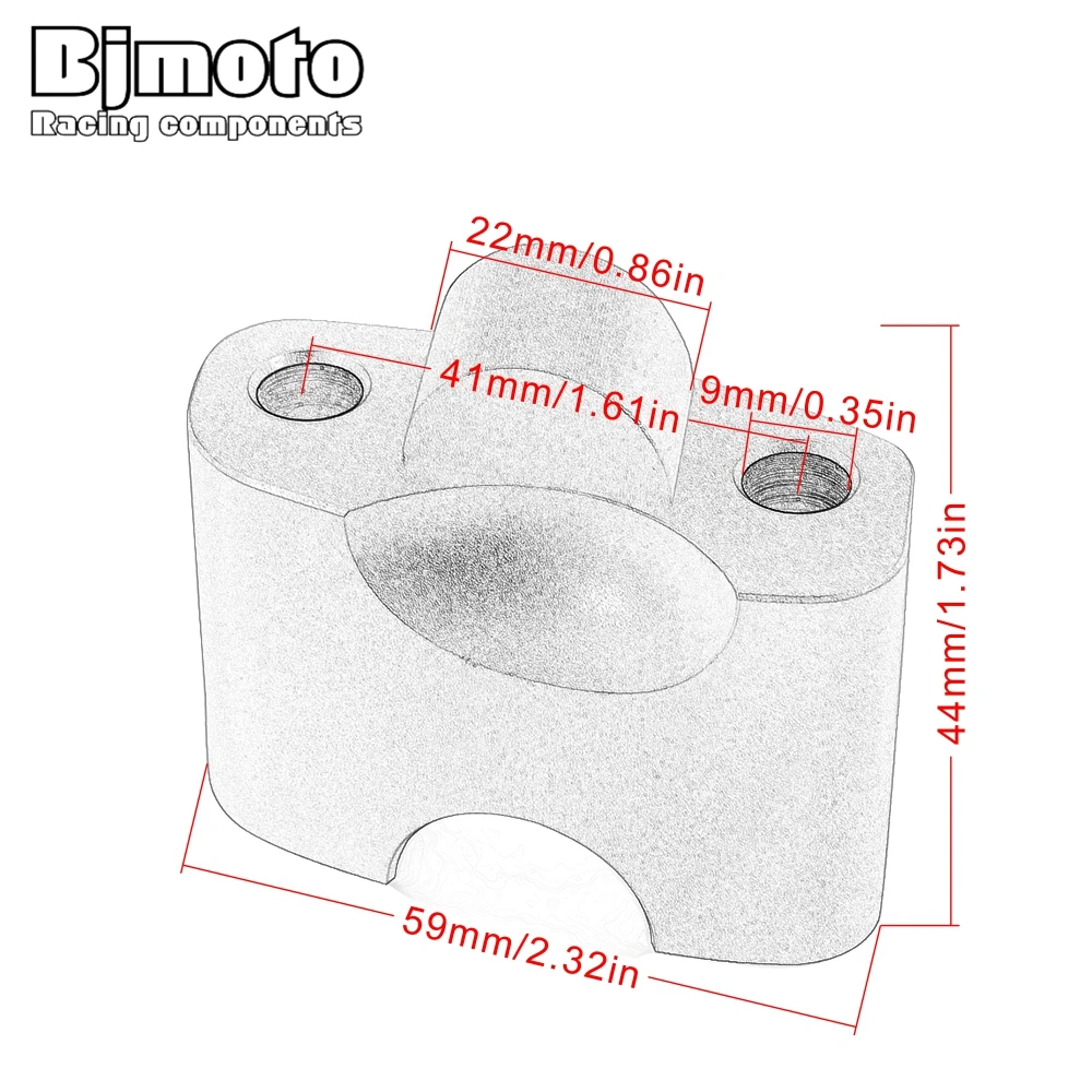 

Motorcycle CNC Aluminum Alloy 38mm 1.5 inch Handlebar Risers Handle bar Riser Height up Adapters For DUCATI 696 796 795 1100