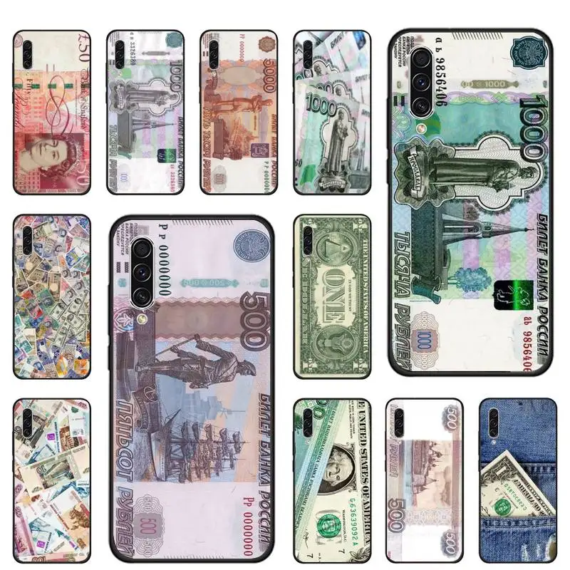 

Ruble Currency Money Phone Case For Samsung galaxy S note 7 8 9 10 20 fe edge A 6 10 20 30 50 51 70 lite plus Soft Silicone