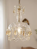 classical crystal glass chandelier luxury boutique high end retro porch restaurant balcony bedside crystal chandelier