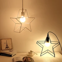 personalized modern fashion simple iron industrial wind five pointed star chandelier exhibition hall corridor living chandelier