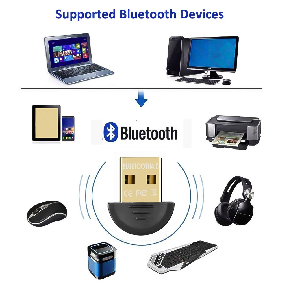 Мини USB Bluetooth V 4 0 адаптер двойной режим ключ беспроводной приемник компьютерный