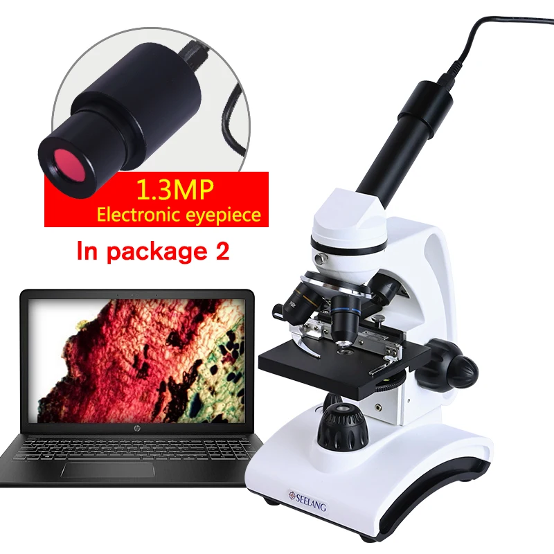 Монокулярный Биологический микроскоп HD 1600 крат + электронный окуляр 1 3 Мп