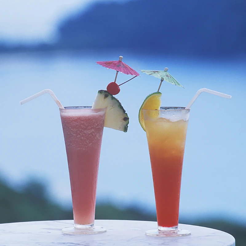 10/20Pcs Mix color Tropical Umbrella Flamingo Pineapple Cocktail Straws Disposable Juice Drinking Straw Hawaii Beach Party Decor - купить по
