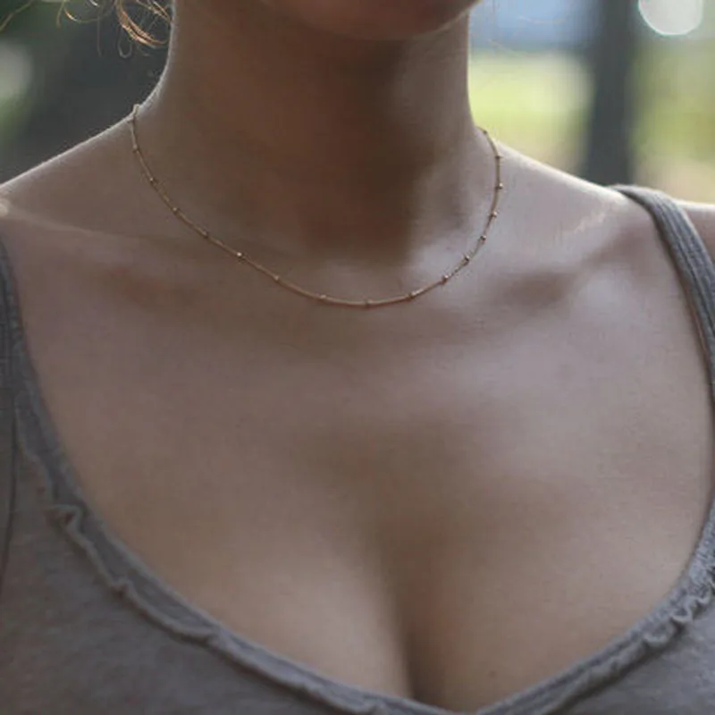 Женское колье-чокер HebeDeer Серебряное колье с кисточками для девушек модное