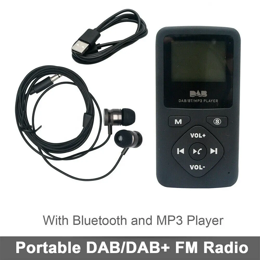 Портативный карманный цифровой мини-радиоприемник DAB/DAB + FM Bluetooth-совместимый