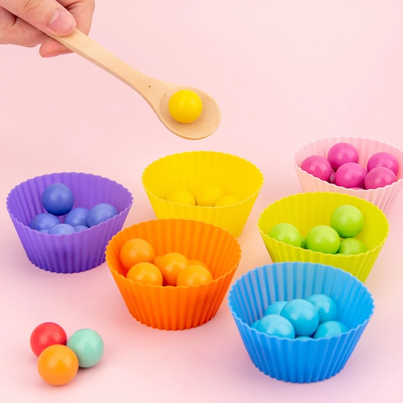 

T5EC Wooden Clip Beads Board Game Montessori Educational Wooden Toy Clip Beads Game Puzzle Board Wooden Clip Beads Rainbow Toy