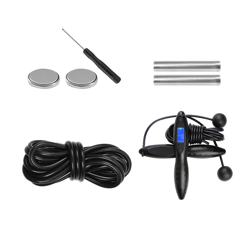 

Jump Rope with LCD Screen Showing Intelligent Electronic Counting Skipping Rope Weight Loss Fitness Equipment