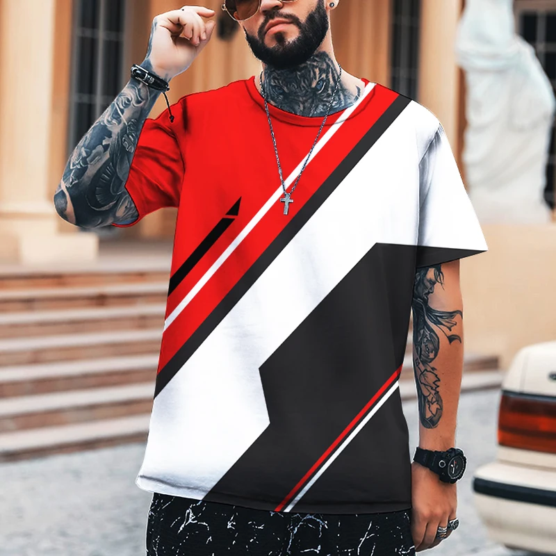 

Trendy Fashion Sports Brand Men's New Simple Fashion Style Oversized T-shirt Shirt Short Sleeve Clothing Street Top