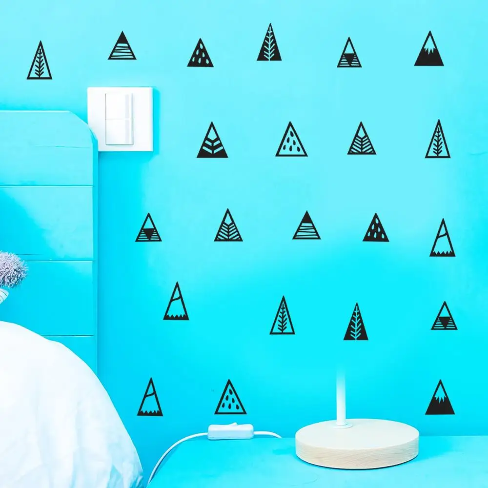 Геометрические треугольные настенные наклейки украшение детской комнаты сделай