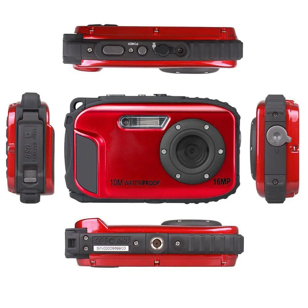 16MP 2,7 дюймов HD lcd водонепроницаемая цифровая видеокамера DVR видеокамера 8X ZOOM Водонепроницаемая камера стабилизация изображения r60