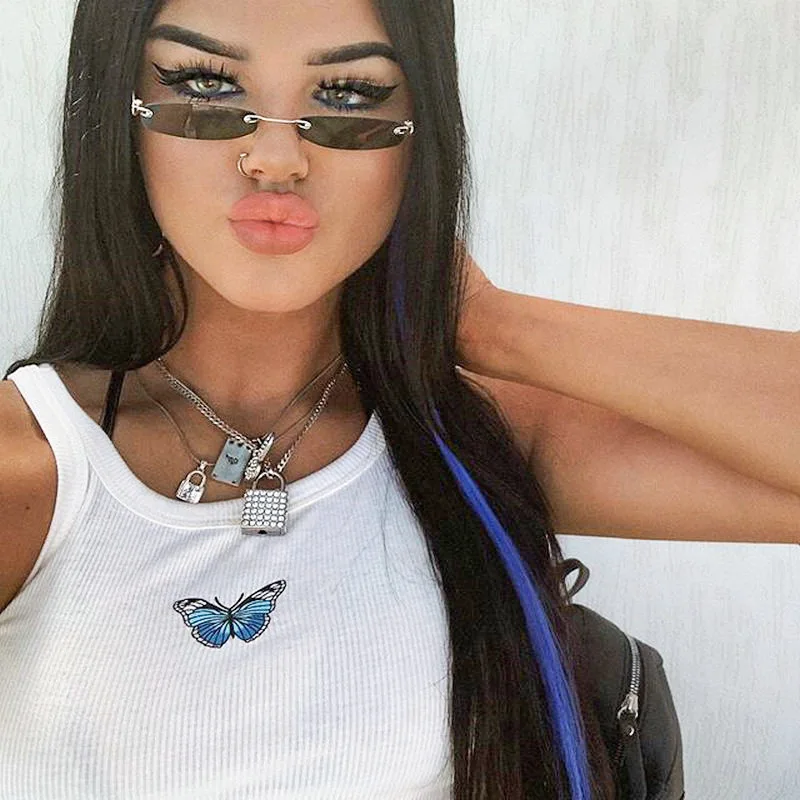 Женские летние сексуальные топы на бретельках белый базовый жилет с рисунком