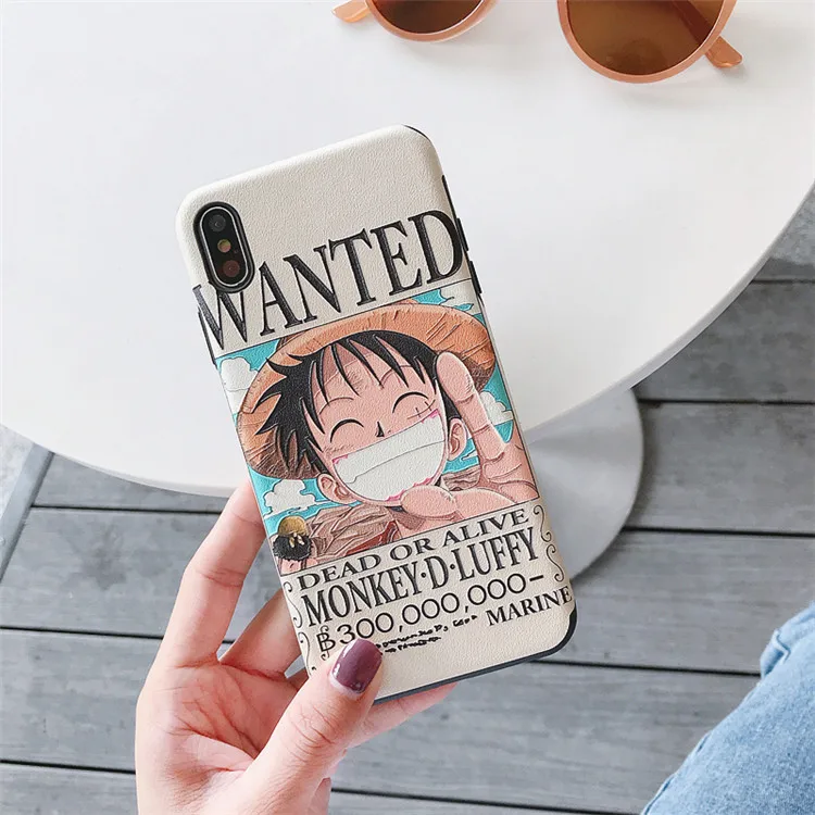 Цельный японский аниме Luffy Wanted винтажный постер чехол для телефона iPhone 7 7plus 6S 8 Plus