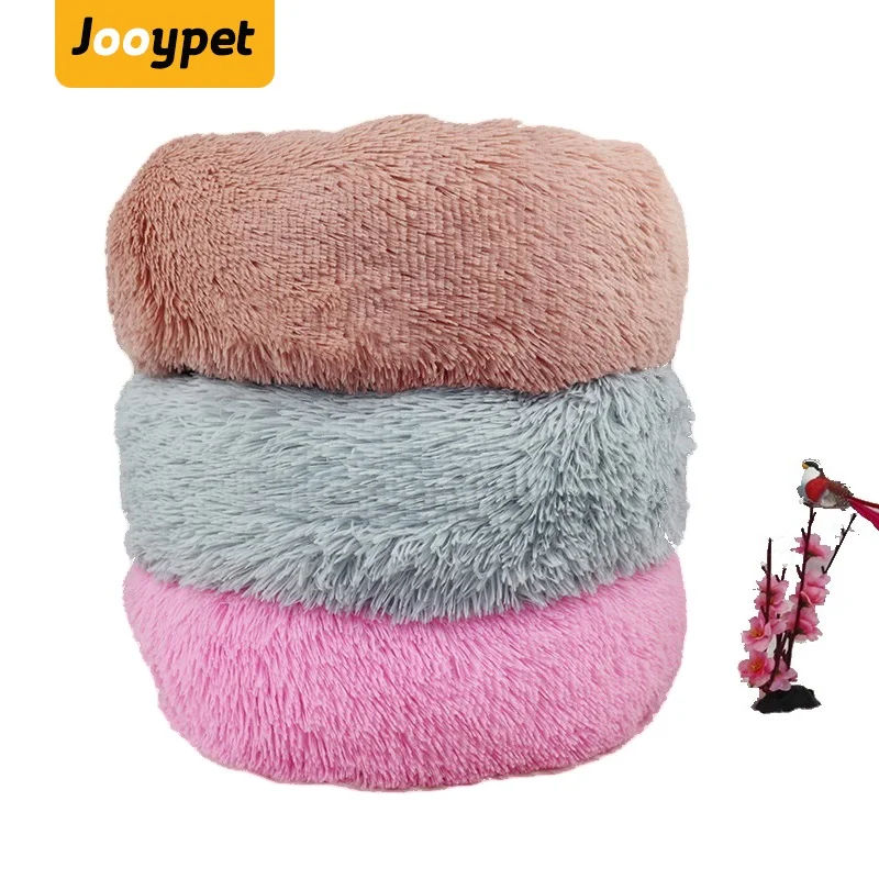 JOOYPET кровать для собак с длинными волосами Удобная пончик обнимашка круглая