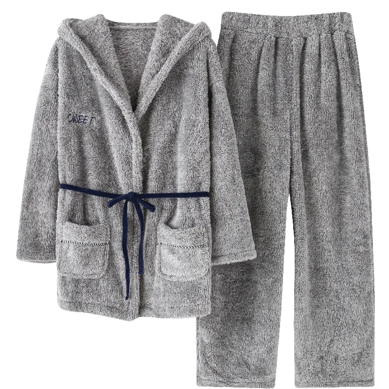 Новый женский фланелевый пижамный комплект в японском стиле плюс бархатная