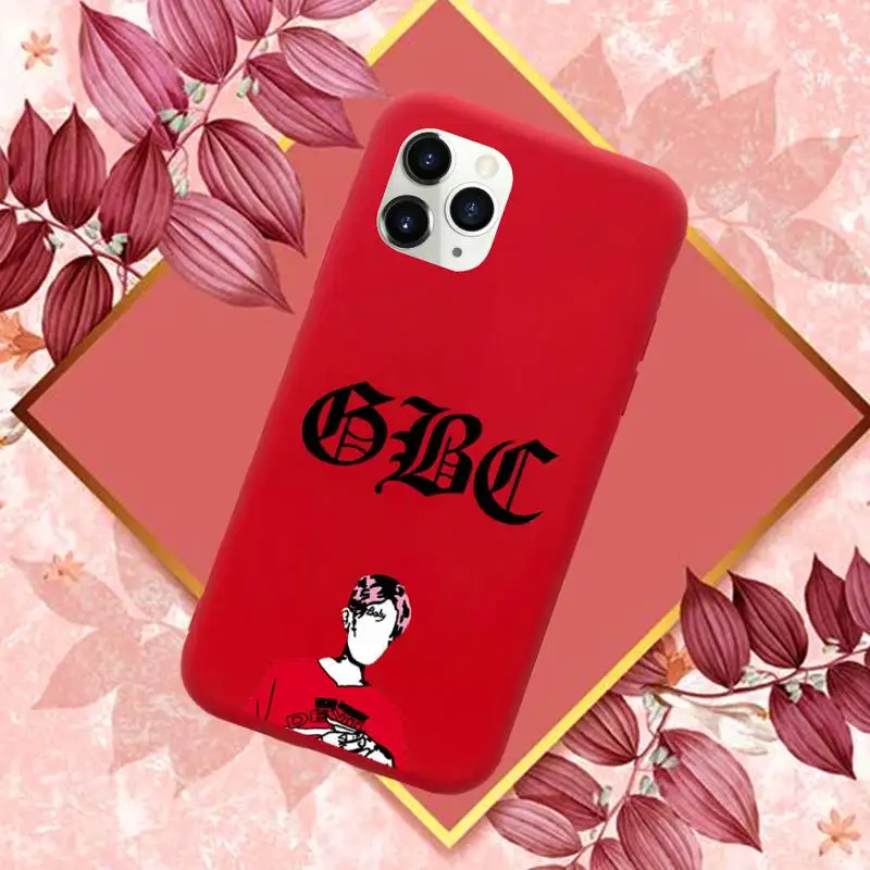 

Lil Peep Phone Case Red Candy Color for iPhone 11 12 mini pro XS MAX 8 7 6 6S Plus X SE 2020 XR