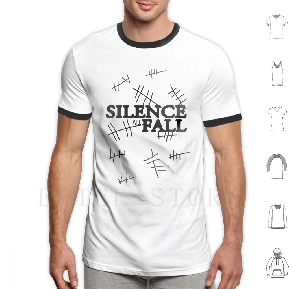 Мужская хлопковая футболка с надписью тишина будет осенью 6xl Мэтт Smit Дэвид