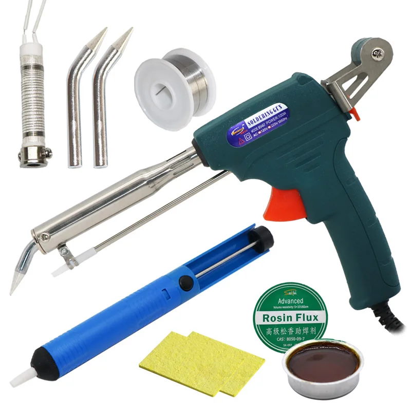 80 Вт 100 паяльник с оловянной проволокой стент заземляющий провод Электрический