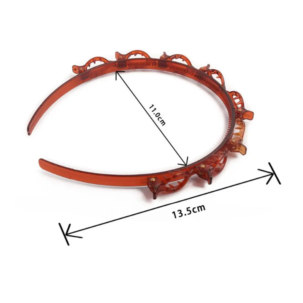 

Comfortable Lightweight Korean Fixed Bangs Clip Double-layer Hair Tie Headband