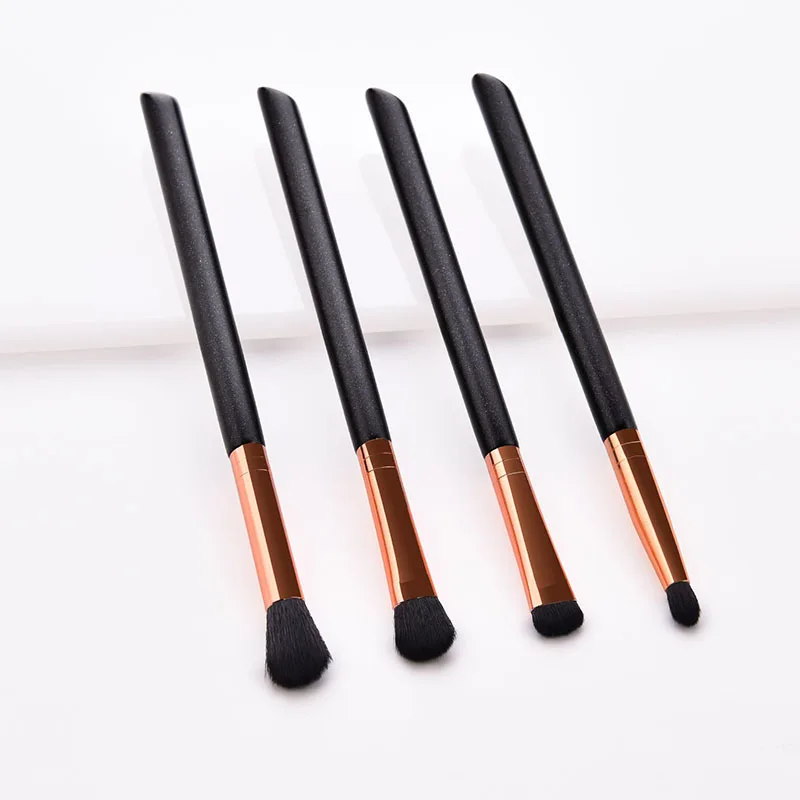 4 шт. набор кистей для макияжа глаз нейлоновая щетина Мерцающая деревянная ручка