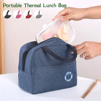 new portable thermal insulated lunch box bag lunch bag tote cooler handbag bento pouch dinner container kitchen food storage bag