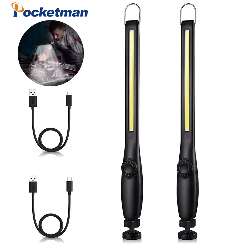 

Super Bright LED Work Light Rechargeable COB Work Light with Power Display Magnetic Base 360°Swivel for Car Repair Home,camping